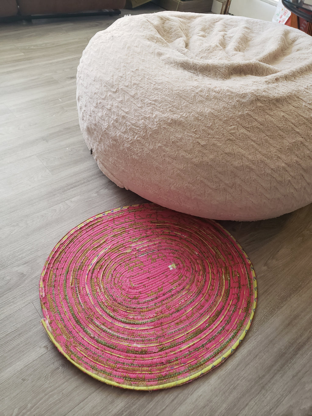 Neon Pink Tiger Reversible Kitchen Rug