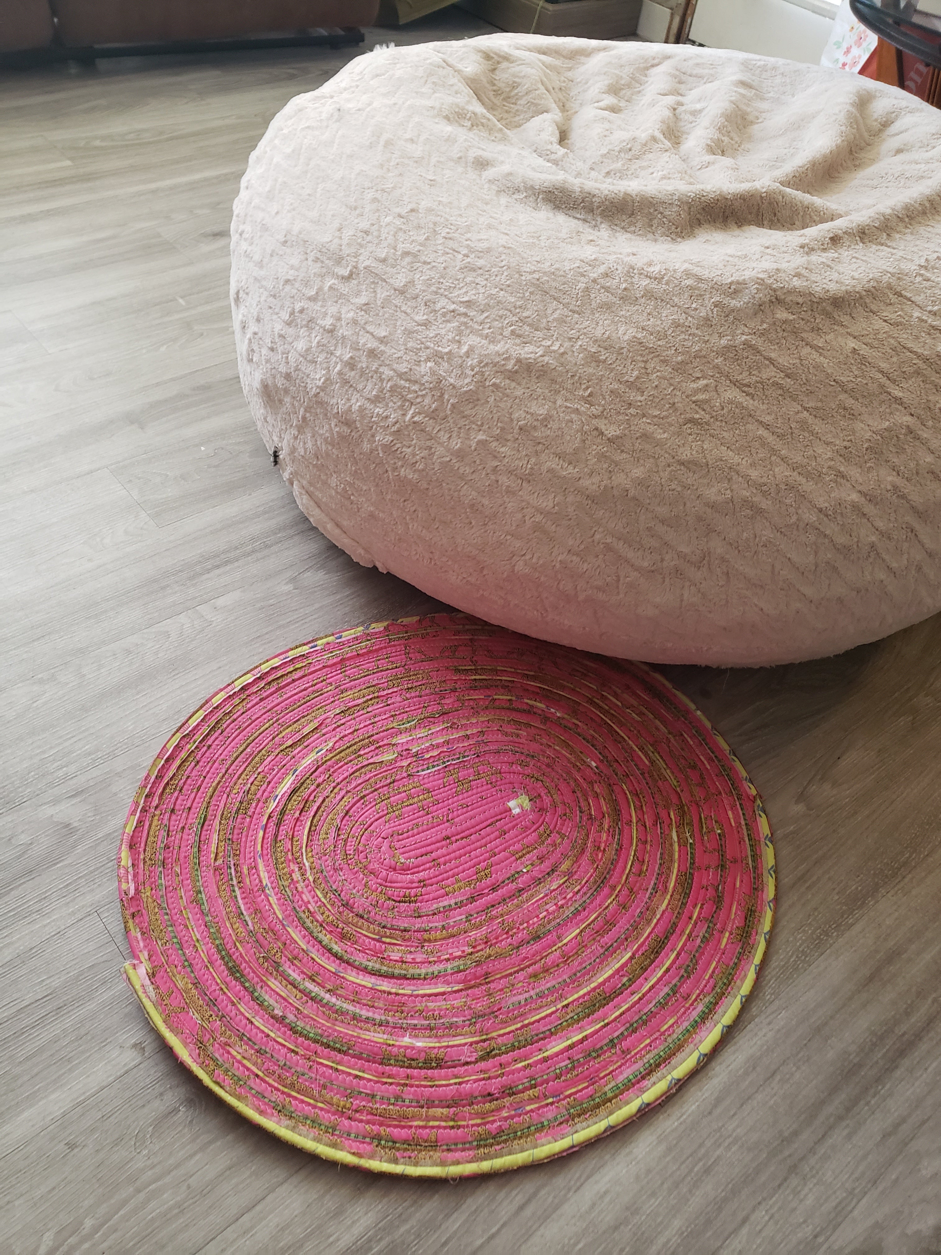 Neon Pink Tiger Reversible Kitchen Rug